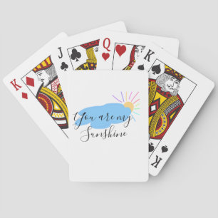 Jeu De Cartes vous êtes mes rayons de soleil jaunes oranges nuag