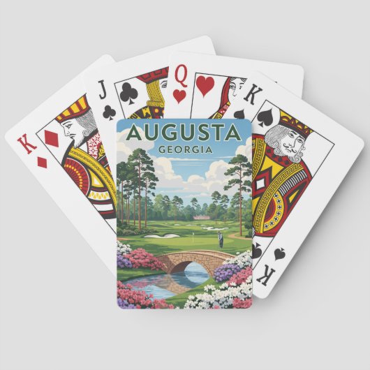 Jeu De Cartes Voyage à Augusta Géorgie (dos)