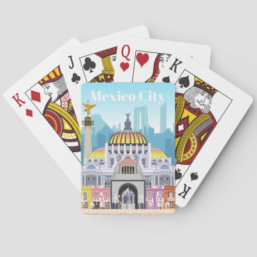 Jeu De Cartes Voyage Art Voyage à Mexico City (dos)