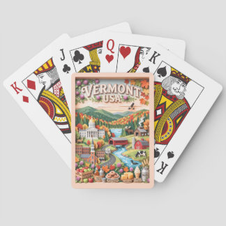 Jeu De Cartes Voyage d'automne dans le Vermont, monuments nature
