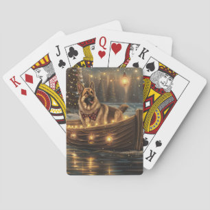Jeu De Cartes Voyage de Noël du berger allemand