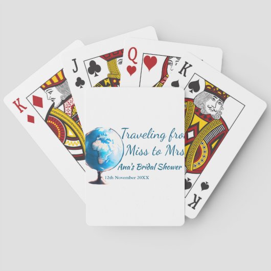 Jeu De Cartes Voyage enterrement de vie de jeune fille ajouter n (dos)