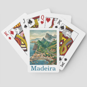 Jeu De Cartes Voyage Rétro Vintage Madère Île Portugal