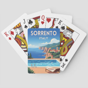 Jeu De Cartes Voyage Rétro Vintage Sorrente Italie Côté Scénique