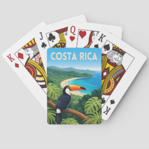 Jeu De Cartes Voyage Vintage Costa Rica Plage Nature Rétro