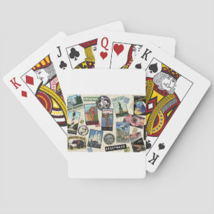Jeu De Cartes voyage vintage moderne USA