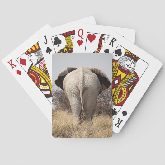 Jeu De Cartes Vue arrière de l'éléphant (dos)