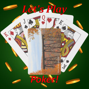 Jeu De Cartes Vue d'automne colorée du pont Kinzua Skywalk