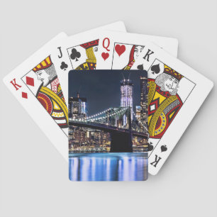 Jeu De Cartes Vue de la réflexion du pont de Brooklyn de New Yor