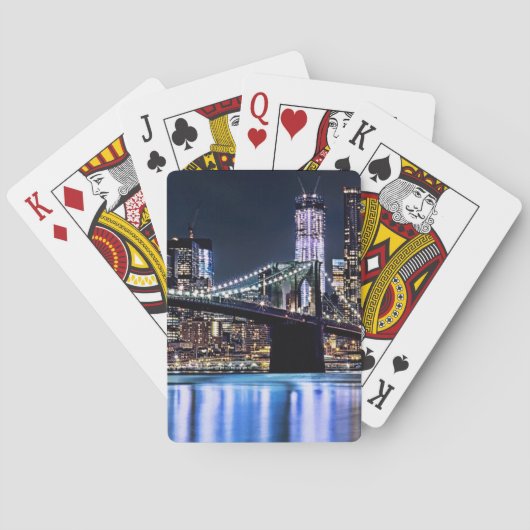 Jeu De Cartes Vue de la réflexion du pont de Brooklyn de New Yor (dos)