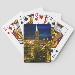 Jeu De Cartes Vue de nuit de San Francisco.