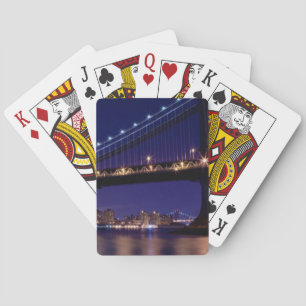Jeu De Cartes Vue de pont de Manhattan la nuit
