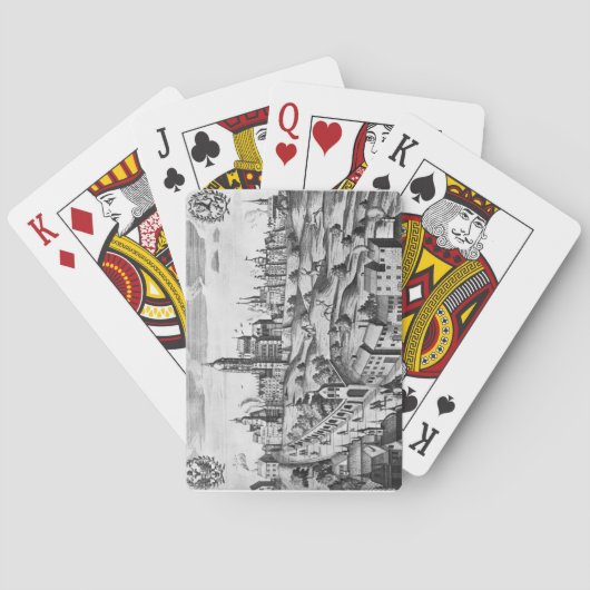 Jeu De Cartes Vue de Prague montrant le palais impérial et (dos)