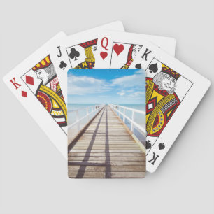 Jeu De Cartes Vue depuis Pier sur la mer
