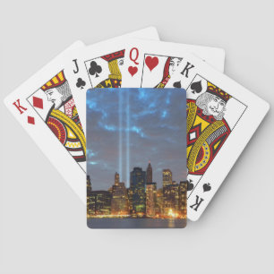 Jeu De Cartes Vue d'horizon de ville dans la nuit