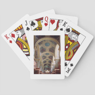 Jeu De Cartes Vue du plafond de la bibliothèque caissée avec dor