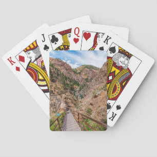 Jeu De Cartes Vue En Bas Sept Chutes Escaliers Jouer Des Cartes