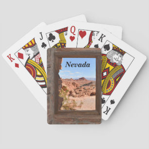 Jeu De Cartes Vue intérieure de la cabine sur la Vallée de Feu  