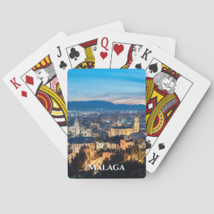 Jeu De Cartes Vue nocturne de la cathédrale de Malaga à Malaga, 