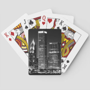 Jeu De Cartes Vue nocturne du célèbre paysage urbain de Chicago