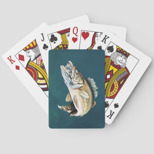 Jeu De Cartes Walleye in Rocky Habitat (dos)