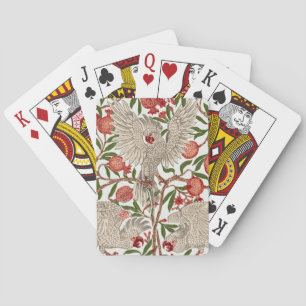 Jeu De Cartes Walter Crane Cacatoès à tête blanche Grenade rouge