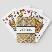 Jeu De Cartes Warm Retro Floral Pattern Mosaic Personalized (dos)