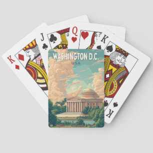 Jeu De Cartes Washington DC Thomas Jefferson Memorial Travel Art