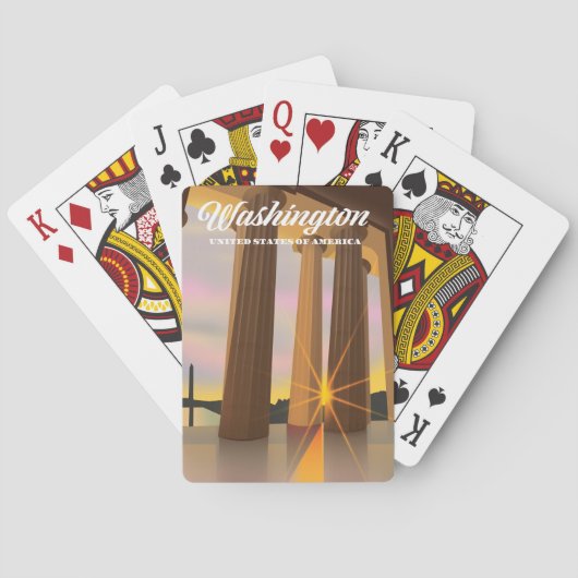 Jeu De Cartes Washington États-Unis d'Amérique (dos)