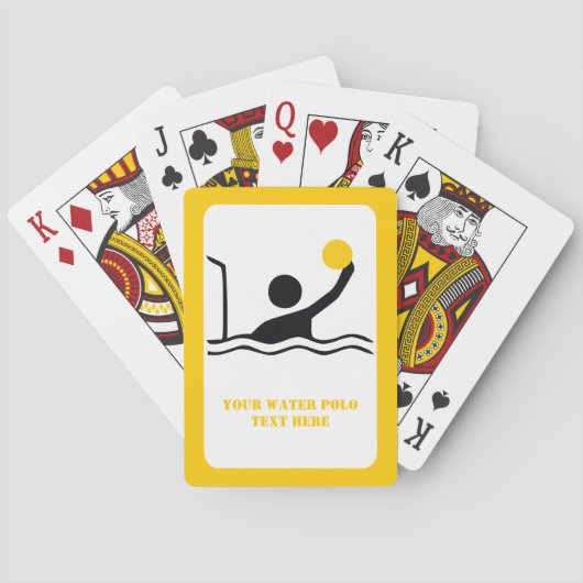 Jeu De Cartes Water polo player black silhouette custom (dos)