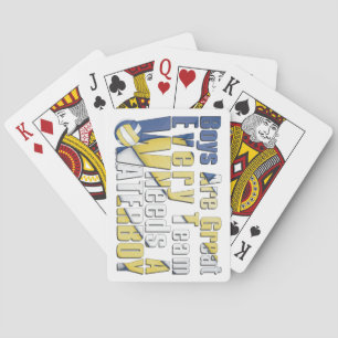 Jeu De Cartes Waterboy Volleball en bleu et jaune