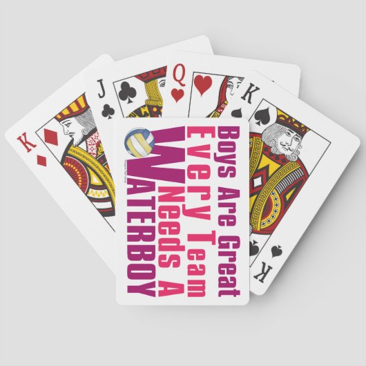 Jeu De Cartes Waterboy Volleyball en rose (dos)
