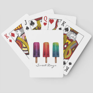 Jeu De Cartes Watercolor Cute Popsicle Glaces Creams
