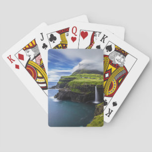 Jeu De Cartes Waterfalls Faroe Islands, Denmark