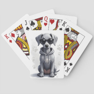 Jeu De Cartes Weimaraner mignon Kawaii drôle