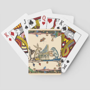 Jeu De Cartes WEIRD MÉDIÉVAL DE LA MUSIQUE, Lapin, Chien