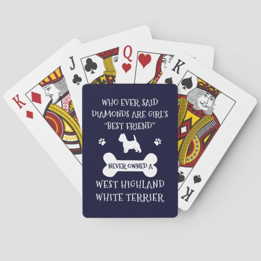 Jeu De Cartes West Highland Terrier meilleur ami (dos)
