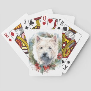 Jeu De Cartes West Highland White Terrier Wire de Noël