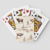 Jeu De Cartes Western Highland Cows Cowboy Cowboy (dos)