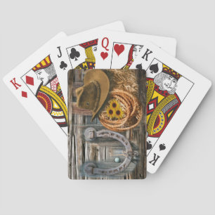 Jeu De Cartes Western Horseshoe Cowboy Hat Lasso