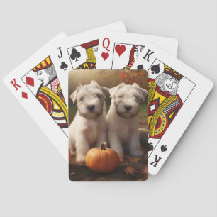 Jeu De Cartes Wheaten Terrier chiot Automne Citrouille délice