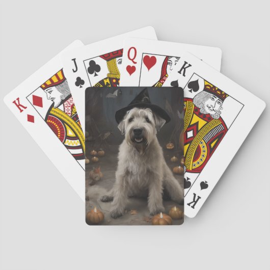 Jeu De Cartes Wheaten Terrier Citrouille Halloween effroi (dos)