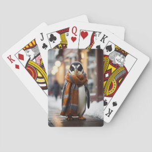 Jeu De Cartes Whimsical Cosy Penguin hiver neigeux