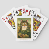 Jeu De Cartes Whimsical Mona Lisa Chat Nom personnalisé (dos)