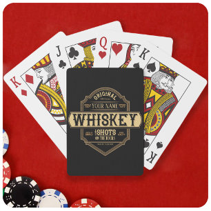 Jeu De Cartes Whiskey personnalisé sur le Rocks Liquor Étiquette