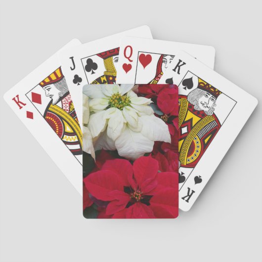 Jeu De Cartes White and Red Poinsettias (dos)