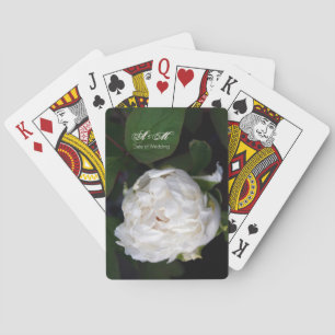 Jeu De Cartes White Peony - Photographie florale - Personnalisé