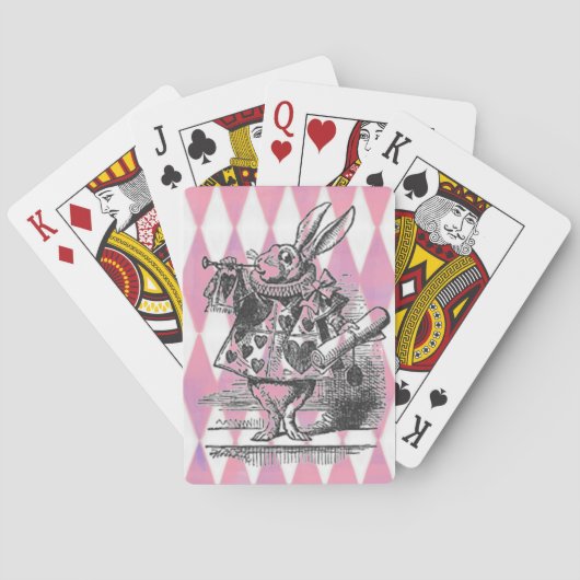 Jeu De Cartes White Rabbit Pink Harlequin Cards (dos)