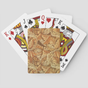 Jeu De Cartes William Morris Acanthus Brun Feuilles d'Automne