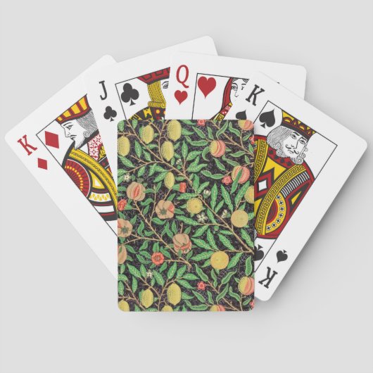 Jeu De Cartes William Morris Fruit Grenade Citron Motif (dos)